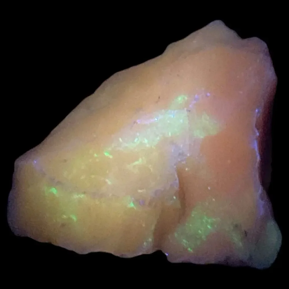 Pink‎ Multitone Art Glass Cullet Glowing Manganese Slag Glass #4GX179
